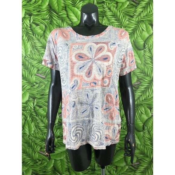 Lucky Brand Tops - Lucky Brand Scoopneck Printed Paisley Top XL💙
